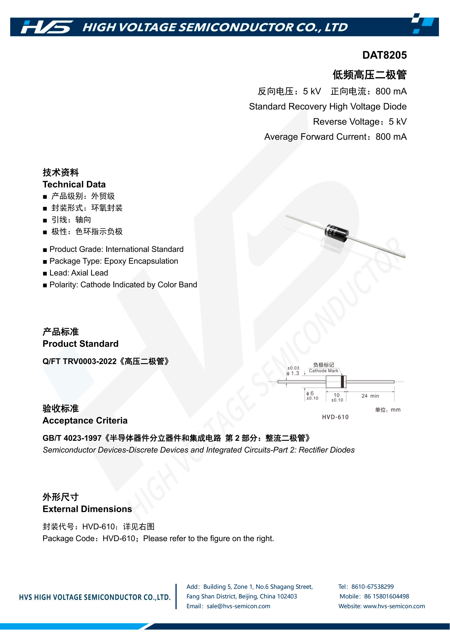 Specification of DAT8205
