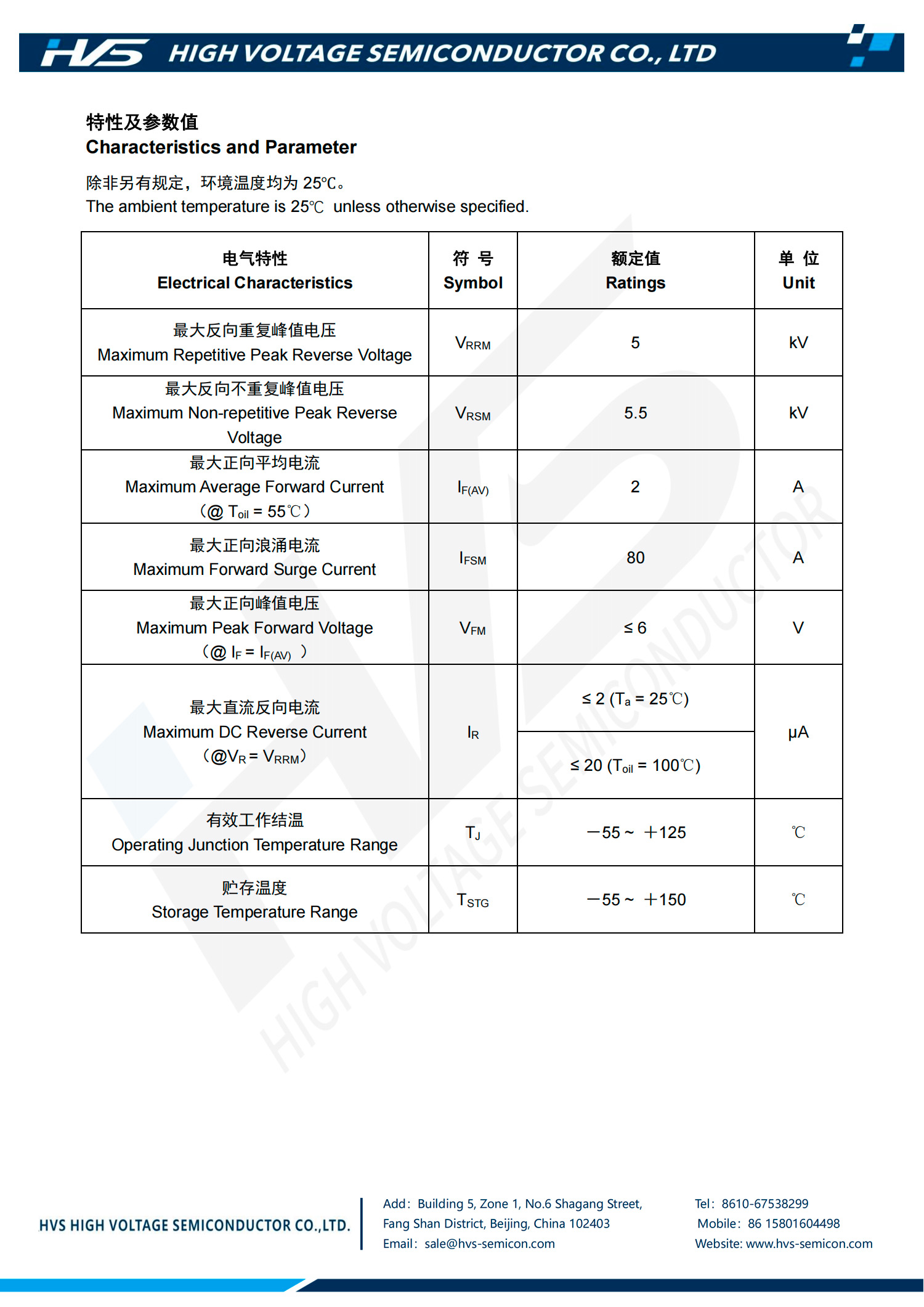 Specification of DAN2A-5 Specification of DAN2A-5