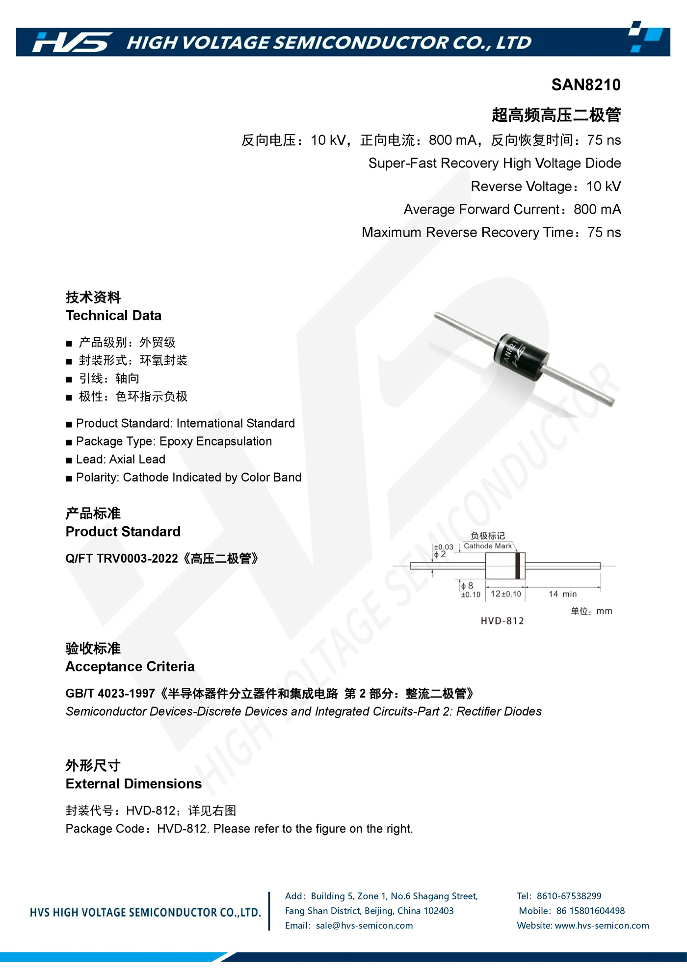 Specification of SAN8210 Specification of SAN8210