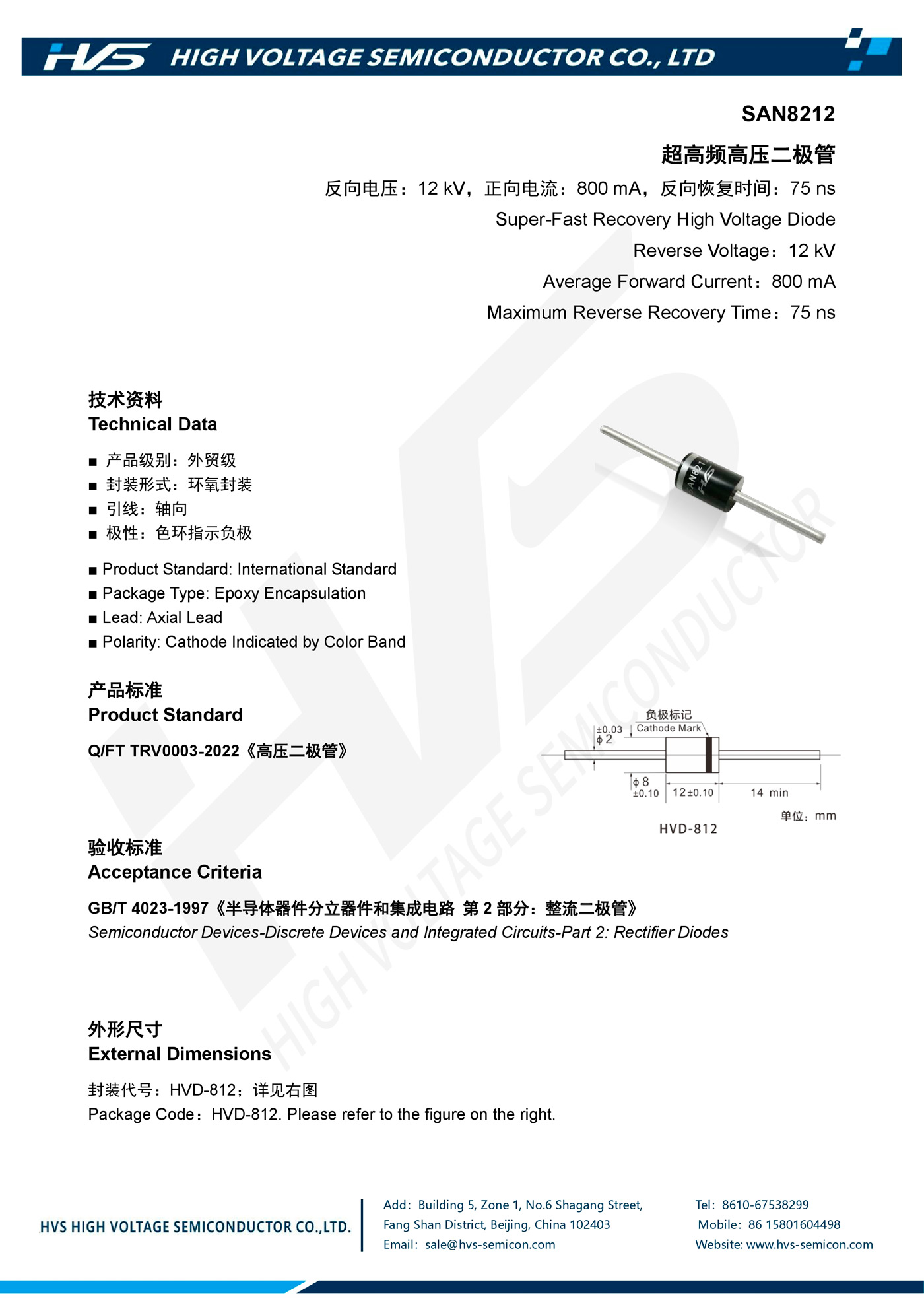 Specification of SAN8212 Specification of SAN8212