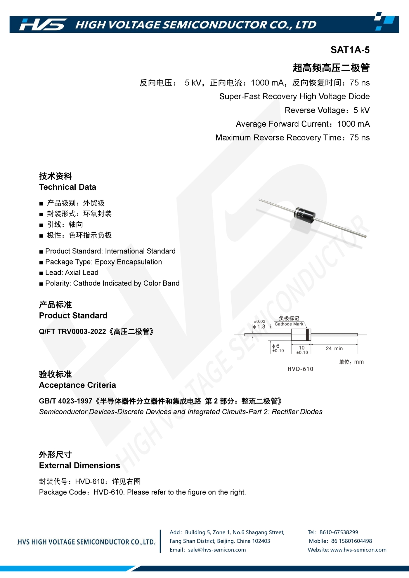 Specification of SAT1A-5